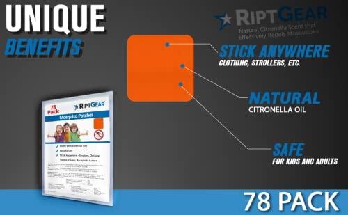 Mosquito Repellent Patches (78 Pack) (Orange)