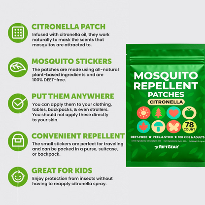 Mosquito Repellent Patches (78 Pack) (Green)