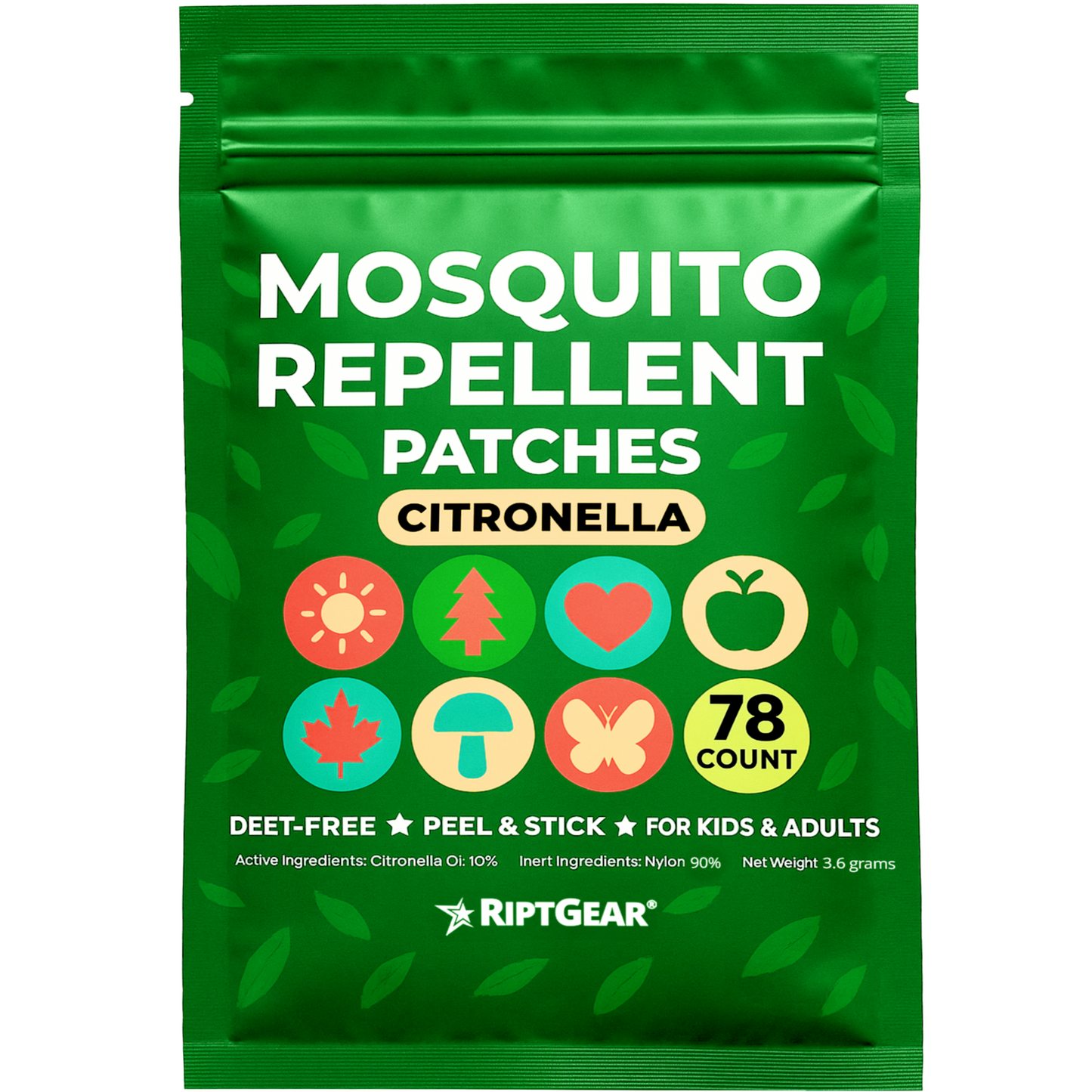 Mosquito Repellent Patches (78 Pack) (Green)