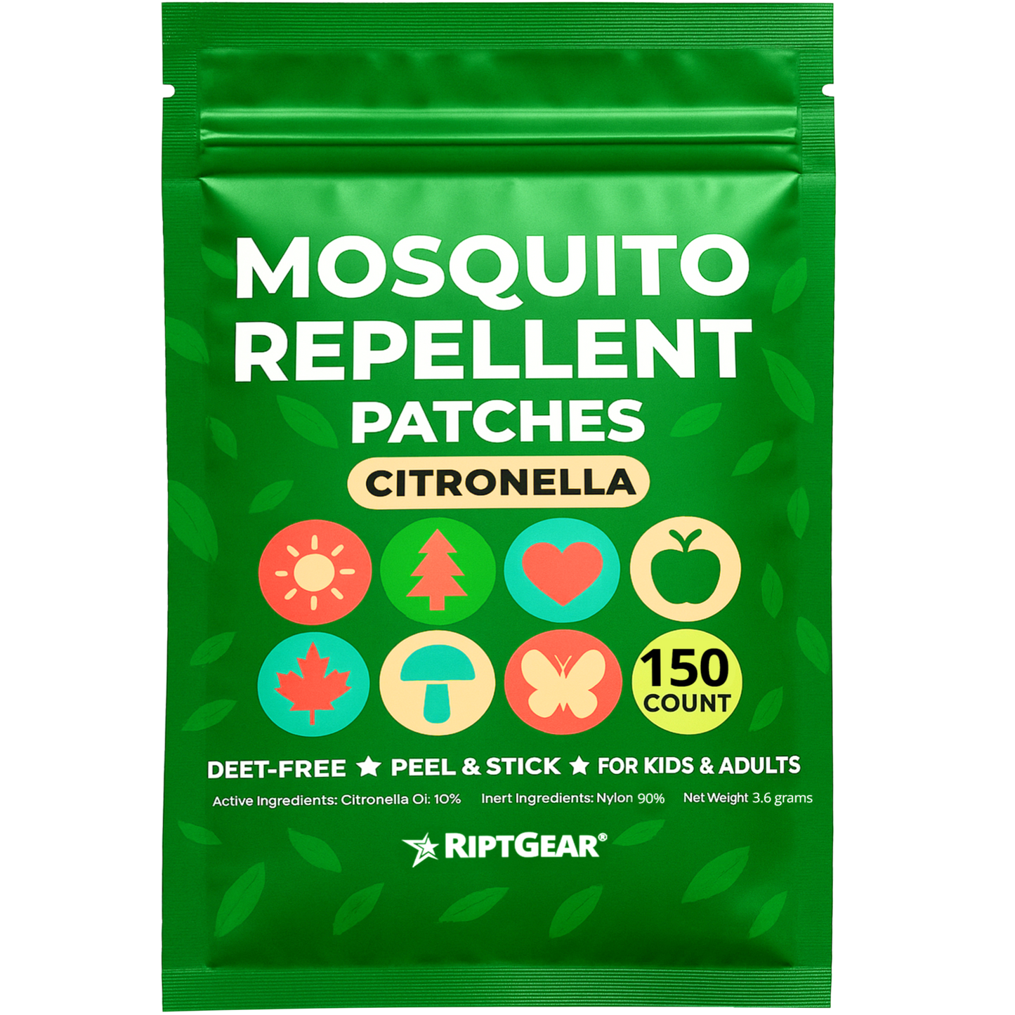 Mosquito Repellent Patches (150 Pack) (Green)