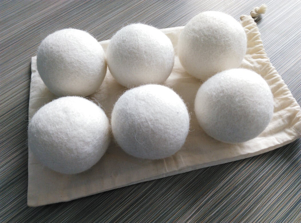 Simple Natural Products Wool Dryer Balls Handmade 6 XL Pack Fabric Softener Ball