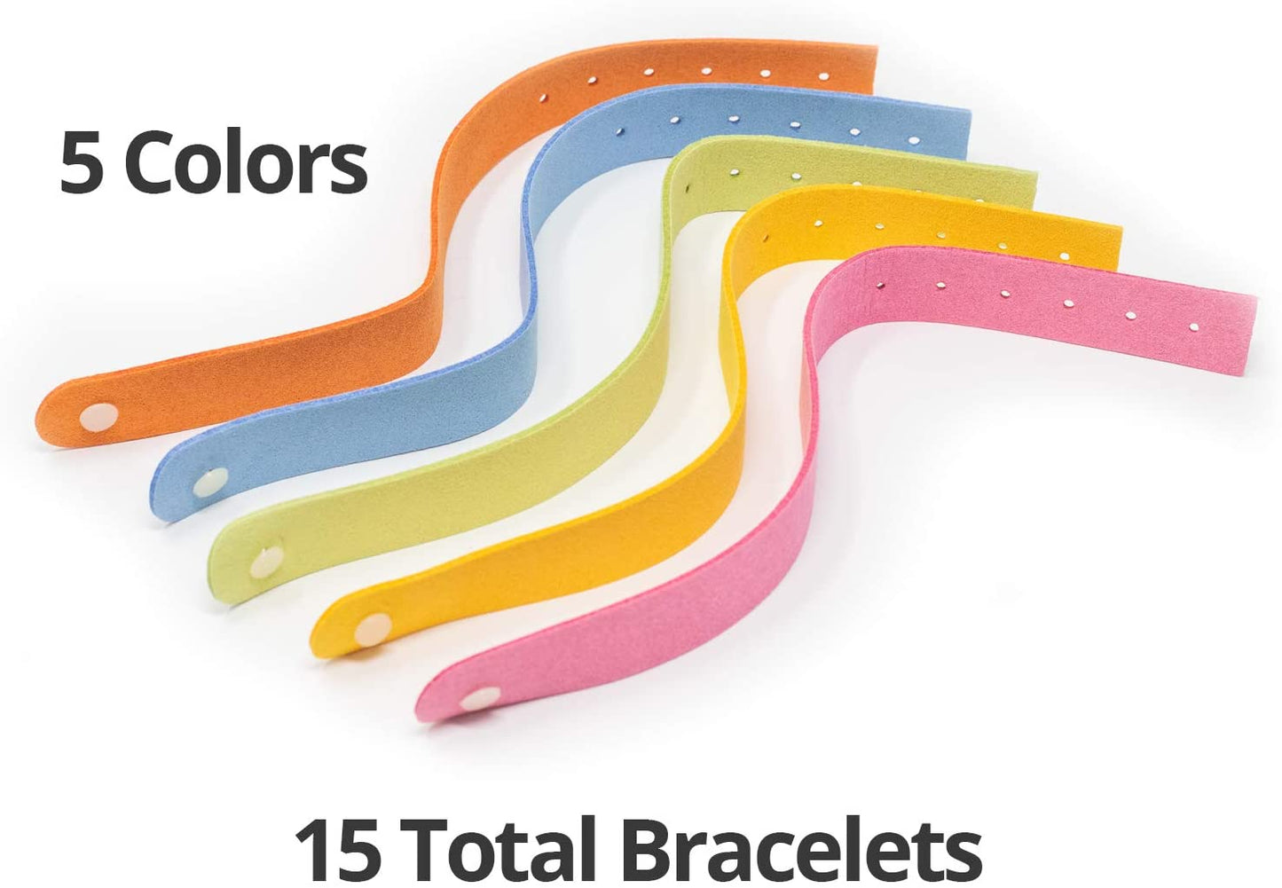 Mosquito Repellent Bracelets (15 Pack) (Multi-Color)